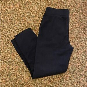 Lands End Women’s Black Fleece Pants size XS 2-4